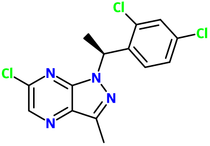 (image for) MC011470 1H-Pyrazolo[3,4-b]pyrazine, 6-chloro-1-[(1S)-1-(2,4-dichlorophenyl)ethyl]-3-methyl-